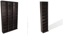 Load image into Gallery viewer, Atlantic Oskar Adjustable Media Cabinet - Holds 756 CDs, 360 DVDs or 414 Blu-Rays\/Games, 21 Adjustable and 6 Fixed Shelves PN in Espresso