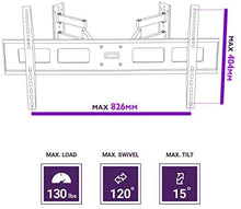 Load image into Gallery viewer, InstallerParts 37"-65" TV Corner Mount – Swivel/Tilt – 20" Dual Extension Arm – Heavy Duty LCD LED TV Monitor Flat Panel Screen, HDMI Cable