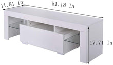 Load image into Gallery viewer, Kadola US Fast Shipment White TV Stand with Lights, Modern LED TV Cabinet with Storage Drawers,High Gloss TV Stand for 43/55/50/65 Inch TV Living Room Entertainment Center Media Console Table