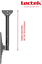 Load image into Gallery viewer, Loctek TV Ceiling Mount TV Bracket Hanging Adjustable Tilting Bracket Fits 32-65 Inch LCD LED Plasma Flat Panel Screen Display, up to 132 lbs, VESA 600x 400mm