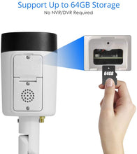 Load image into Gallery viewer, Hiseeu 1080P Security Camera, Outdoor Two-Way Audio Surveillance Cameras Bullet IP Camera Waterproof,Motion Detection Day& Night Vision with Power Adapter Compatible with Hiseeu Wireless Camera System