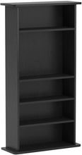 Load image into Gallery viewer, Atlantic Drawbridge Media Storage Cabinet - Store & Organize A Mix of Media 240Cds, 108DVDs Or 132 Blue-Ray\/Video Games, Adjustable Shelves, PN37935726 in Black