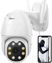 Load image into Gallery viewer, Dragon Touch OD10 Security Camera Outdoor, 1080P HD PTZ Outdoor Camera Wi-Fi for Home Security Surveillance, Floodlight, Night Vision, Motion Detection, 2-Way Audio, Alexa/Google Home, Waterproof