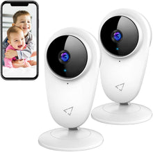 Load image into Gallery viewer, Victure 2pcs 1080P Video Baby Monitor WiFi Camera Home Camera Indoor Pet Security Camera with Night Vision 2-Way Audio Motion Detection for Home/Office/Baby/Nanny/Pet