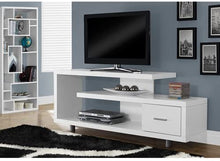 Load image into Gallery viewer, Monarch Specialties White with 1 Drawer TV Stand, 60"