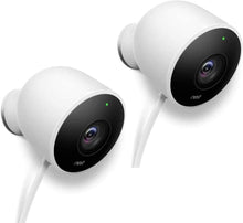 Load image into Gallery viewer, Google Nest Cam - Outdoor Home Security Camera Night Vision Surveillance Camera, White, 2 Pack (NEST-0157)