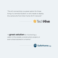 Load image into Gallery viewer, 3G\/4G LTE Outdoor Solar-Powered Celluar Security Camera, Wirefree Rechargeable Battery Camera System w\/SD Socket and Cloud, 1080p Night Vision, 2-Way Audio, PIR Motion Sensor, Reolink Go+Solar Panel