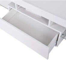 Load image into Gallery viewer, Kadola US Fast Shipment White TV Stand with Lights, Modern LED TV Cabinet with Storage Drawers,High Gloss TV Stand for 43/55/50/65 Inch TV Living Room Entertainment Center Media Console Table