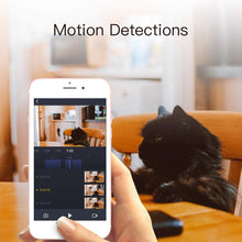 Load image into Gallery viewer, LARKKEY 1080p WiFi Home Smart Camera, Indoor 2.4G IP Security Surveillance with Night Vision, Monitor with iOS, Android App, Compatible with Alexa (White Plus)