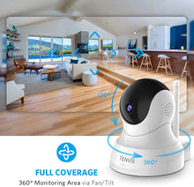 Load image into Gallery viewer, TENVIS Security Camera- Wireless Camera, IP Camera with Night Vision/ Two-way Audio, 2.4Ghz Wifi Indoor Home Dome Camera for Pet Baby, Remote Surveillance Monitor with MicroSD Slot, Android, iOS App