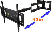 Load image into Gallery viewer, FORGING MOUNT Long Arm TV Mount Full Motion TV Bracket with 42 inch Long Extension Articulating TV Wall Mount for 37 to 80 Inch Flat\/Curve TVs, VESA 600x400mm Compatible, Holds up to 100 lbs