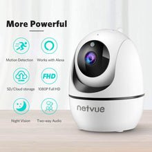 Load image into Gallery viewer, Dog Camera, Netvue 1080P FHD 2.4GHz WiFi Pet Camera, Indoor Security Camera for Pet/Baby/Nanny, AI Human Detection, Night Vision, Cloud Storage/TF Card, 2-Way Audio Compatible with Alexa