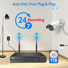 Load image into Gallery viewer, Hiseeu 2MP 1080P Outdoor Wireless Security Camera,Waterproof Outdoor Indoor 3.6mm Lens IP Cut Day&Night Vision with Power Adapter Compatible with Hiseeu 8ch Camera System