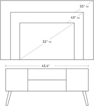 Load image into Gallery viewer, VASAGLE Retro TV Stand, TV Console, Mid-Century Modern Entertainment Center for Flat Screen TV Cable Box, Gaming Consoles, in Living Room, Entertainment Room, Office ULTV08BX