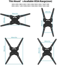 Load image into Gallery viewer, Everstone Heavy Duty Single Stud TV Wall Mount Bracket for Most 32-70 Inch LED,LCD,OLED,Plasma Flat Screen,Curved TVs,with Full Motion Articulating Arm,Up to VESA600x400 and 110LB
