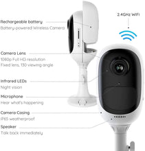 Load image into Gallery viewer, REOLINK Outdoor Security Camera Wireless Rechargeable Battery 1080P Home Surveillance Support Cloud Google Assistant Night Vision PIR Motion Detection SD Slot | Argus Pro with Solar Panel