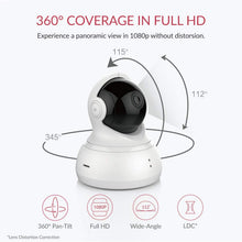 Load image into Gallery viewer, YI Dome Security Camera 2pc, 1080p HD Indoor Pan/Tilt/Zoom IP Security Surveillance System with 24/7 Emergency Response, Night Vision, Motion Tracking, Cloud Service - Compatible with Alexa