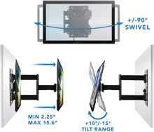 Load image into Gallery viewer, Mount-It! Lockable RV TV Wall Mount with Quick Release, Full Motion Flat Screen Bracket for Campers, Travel Trailers, RVs, Motorhomes and Marine Boats, Fits Most 23-43" VESA 100, 200, 77 Lbs Capacity