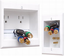Load image into Gallery viewer, PowerBridge TWO-PRO-6 Dual Power Outlet Professional Grade Recessed In-Wall Cable Management System for Wall-Mounted Flat Screen LED, LCD, and Plasma TV’s