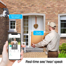 Load image into Gallery viewer, Solar Powered Wireless Home Security System, 1080P Outdoor WiFi Camera Surveillance Camera, Night Vision, Motion Detection, 2-Way Audio, SD/Cloud, IP65 Waterproof