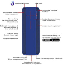 Load image into Gallery viewer, UE MEGABOOM Wireless Bluetooth Speaker - Electric Blue (Renewed)