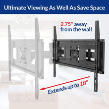 Load image into Gallery viewer, Fleximounts Curved Flat TV Wall Mount TV Bracket for 32-65 inch up to 132lbs VESA 600x400mm with Swivel Articulating Dual Arms, Full Motion TV Wall Mount