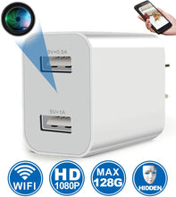 Load image into Gallery viewer, Spy Camera Wireless Hidden WiFi Camera with Remote Viewing, 2020 Newest Version 1080P HD Nanny Cam/Security Camera Indoor Video Recorder Motion Activated, Support iOS/Android, White, No Audio