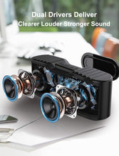 Load image into Gallery viewer, AOMAIS Sport II Portable Wireless Bluetooth Speakers 20W Bass Sound, 15H Playtime, Waterproof IPX7, Stereo Pairing, Outdoors, Travel Home Party Black