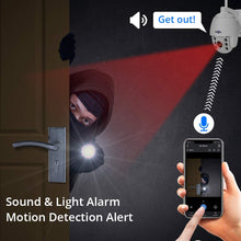 Load image into Gallery viewer, 1080P HD Outdoor Wireless Security Camera Pan Tilt Zoom (5X Digital) Compatible Hiseeu Wireless Security Camera System PTZ Camera Two-Way Audio Waterproof Dome Motion Detection Night Vision