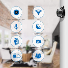 Load image into Gallery viewer, Veroyi Mini IP Camera WiFi Home Security Surveillance Nanny Camcorder with 2 Way Audio Motion Detection Night Vision