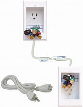 Load image into Gallery viewer, PowerBridge TWO-CK Dual Outlet Recessed In-Wall Cable Management System with PowerConnect for Wall-Mounted Flat Screen LED, LCD, and Plasma TV’s