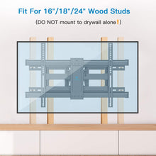Load image into Gallery viewer, PERLESMITH Full Motion TV Wall Mount for Most 37-70 Inch TVs up to 132lbs - Fits 16”, 18”, 24” Wood Studs - Articulating TV Mount Dual Arms with Tilts, Swivels & Extends 16”, Max VESA 600x400mm