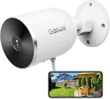 Load image into Gallery viewer, Security Camera Outdoor, Goowls 1080P HD 2.4G WiFi Home Surveillance Camera Plug-in with Waterproof Night Vision 2-Way Audio Motion Detection Cloud Service Compatible with Alexa