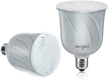 Load image into Gallery viewer, Sengled Pulse LED Smart Bulb with JBL Bluetooth Speaker, App Controlled Up to 8 BR30 LED Light Bulbs with Starter Kit, E26 Base, Compatible with Amazon Alexa, White, 2 Pack
