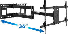 Load image into Gallery viewer, Mount-It! Long Extension TV Mount, Dual Arm Full Motion Wall Bracket with 36 inch Extended Articulating Arm, Fits Screen Sizes 50 55 60 65 70 75 80 85 90 Inch, VESA 800x400mm Compatible, 176 lb