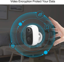 Load image into Gallery viewer, AKASO Wireless Outdoor Security Camera, WiFi Solar and Rechargeable Battery Indoor Home Security Camera, Alexa/Google Home, 1080P, Night Vision, 2-Way Audio, Motion Detect, IP65 Waterproof, Cloud/SD