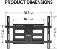 Load image into Gallery viewer, MOUNTUP Full Motion TV Wall Mount Bracket for 42-70 Inch Flat Screen/Curved TVs, Wall Mount TV Bracket - Articulating Arms with Smooth Extension, Swivel, Tilt, Max VESA 600x400mm and 100LBS, MU0012
