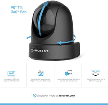 Load image into Gallery viewer, Amcrest 4MP UltraHD Indoor WiFi Camera, Security IP Camera with Pan\/Tilt, Two-Way Audio, Night Vision, Remote Viewing, Dual-Band 5ghz\/2.4ghz, 4-Megapixel @~20FPS, Wide 120° FOV, IP4M-1051B (Black)