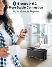 Load image into Gallery viewer, AOMAIS Sport II Portable Wireless Bluetooth Speakers 20W Bass Sound, 15H Playtime, Waterproof IPX7, Stereo Pairing, Outdoors, Travel Home Party Black