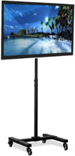 Load image into Gallery viewer, Mount-It! Mobile TV Stand with Wheels, Adjustable Height Rolling Cart for 13" - 42" Flat Panel LCD LED Screens (MI-879)