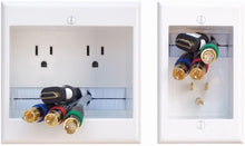 Load image into Gallery viewer, PowerBridge TWO-CK Dual Outlet Recessed In-Wall Cable Management System with PowerConnect for Wall-Mounted Flat Screen LED, LCD, and Plasma TV’s