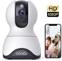 Load image into Gallery viewer, Wireless Security Camera, Conico 1080p IP Home Surveillance Camera WiFi Baby Monitor Pet Camera Dog Cam with Cloud Storage Sound Motion Detect Two Way Audio Night Vision Remote View