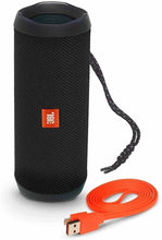 Load image into Gallery viewer, JBL Flip 4 Portable Bluetooth Wireless Speaker Bundle with Protective Travel Case - Black