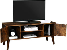 Load image into Gallery viewer, VASAGLE Retro TV Stand, TV Console, Mid-Century Modern Entertainment Center for Flat Screen TV Cable Box, Gaming Consoles, in Living Room, Entertainment Room, Office ULTV08BX