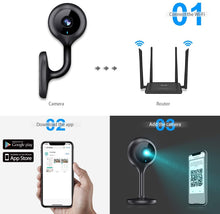 Load image into Gallery viewer, MECO WiFi IP Camera 1080P HD Home IP Security Nanny Camera with Night Vision, Sound & Motion Detection, Security Surveillance 2.4GHz Pet Baby Monitor - Cloud Service Available