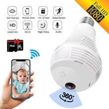 Load image into Gallery viewer, SARCCH Light Bulb Camera,Dome Surveillance Camera 1080P 2.4GHz WiFi 360 Degree Wireless Security IP Panoramic,with IR Motion Detection, Night Vision, Alarm, for Home, Office, Baby, Pet Monitor