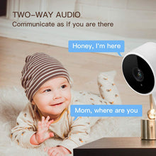 Load image into Gallery viewer, LARKKEY 1080p WiFi Home Smart Camera, Indoor 2.4G IP Security Surveillance with Night Vision, Monitor with iOS, Android App, Compatible with Alexa (White Plus)