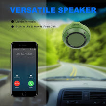 Load image into Gallery viewer, Outdoor Waterproof Bluetooth Speaker,Kunodi Wireless Portable Mini Travel Speaker with Subwoofer, Enhanced Bass, Built in Mic for Sports, Pool, Beach, Hiking, Camping (Green)