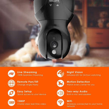 Load image into Gallery viewer, Wireless Security Camera with Two-way Audio - KAMTRON 1080P HD WiFi Security Surveillance IP Camera Home Baby Monitor with Motion Detection Night Vision, Black