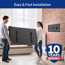 Load image into Gallery viewer, Fleximounts Curved Flat TV Wall Mount TV Bracket for 32-65 inch up to 132lbs VESA 600x400mm with Swivel Articulating Dual Arms, Full Motion TV Wall Mount